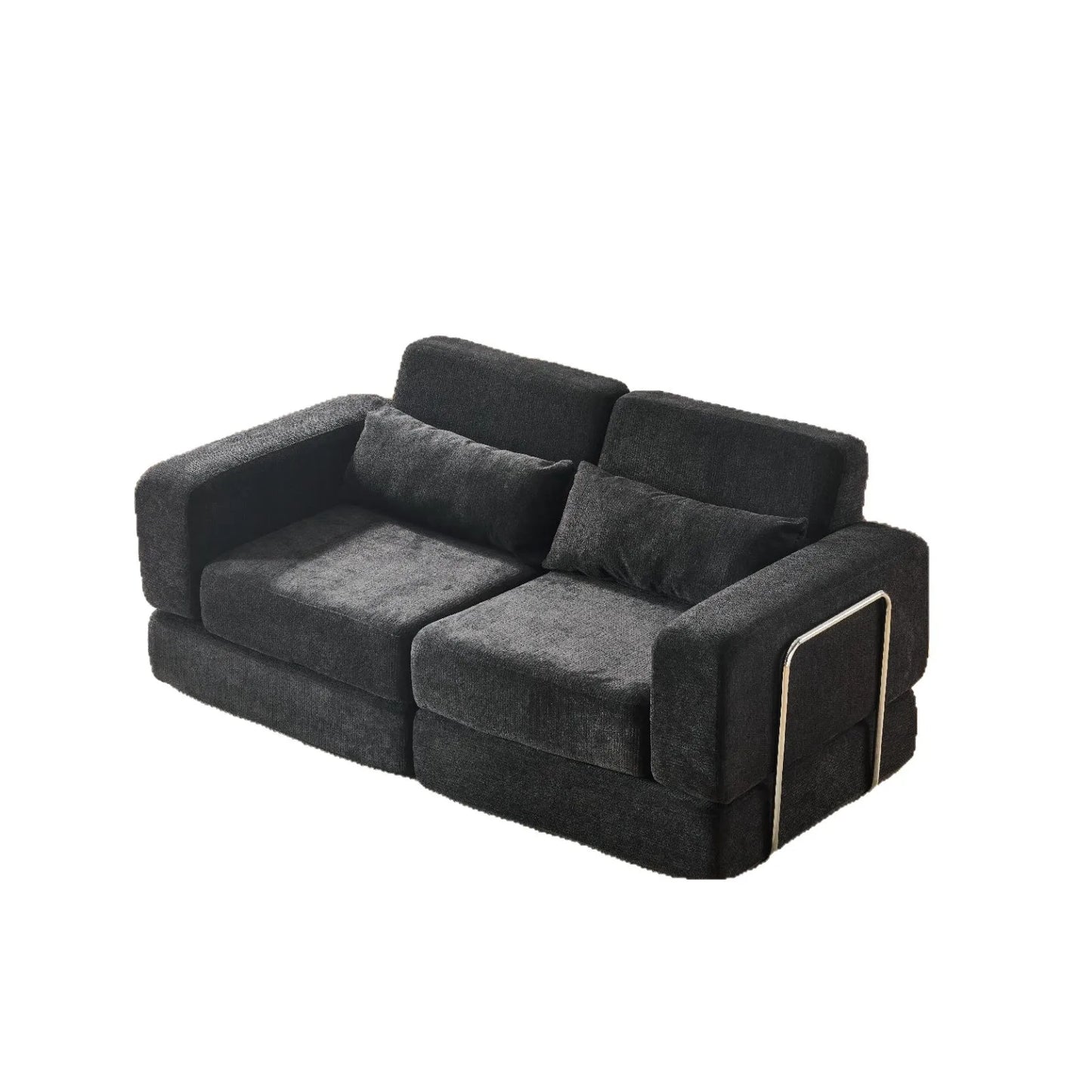 Multi-Functional Combination Compression Sofa Vacuum Folding Convertible Sofa In Bed Retro High-End Fabric Living Room Washable